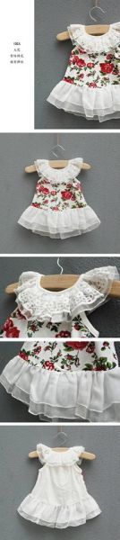 Vestido de babado, de 0 á 2 anos