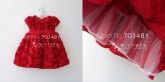 Vestido vermelho, de 10 meses á 2 anos