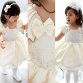 Vestido de pérolas, de 0 á 2 anos