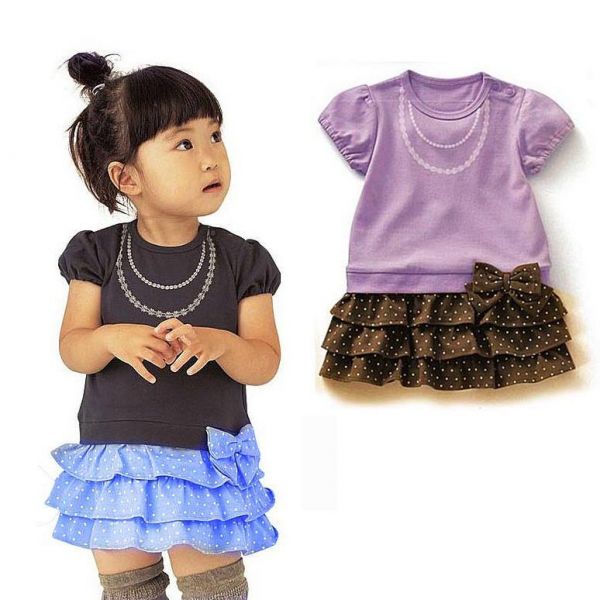Blusa e saia, de 2 á 6 anos