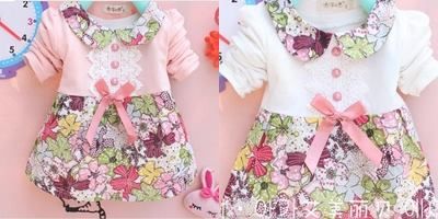 Vestido Floral, de 7 meses á 2 anos
