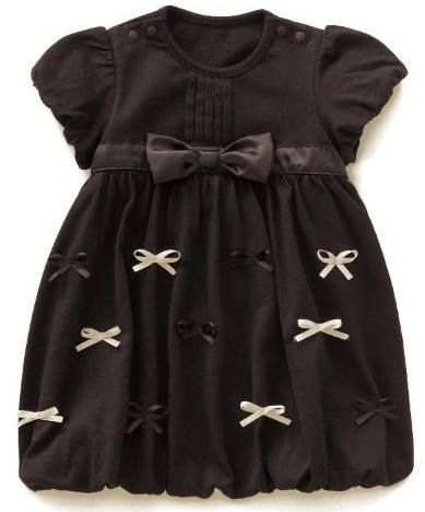 Vestido Preto, de 0 meses á 2 anos