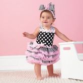 Vestido frufru , de 4 meses á 2 anos